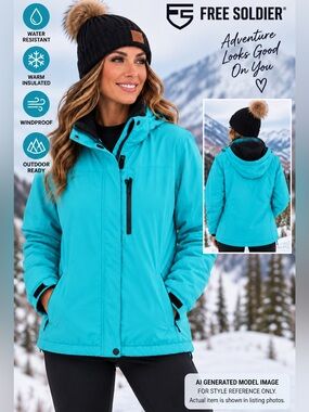 Free Soldier Turquoise Waterproof Ski Snow Jacket
